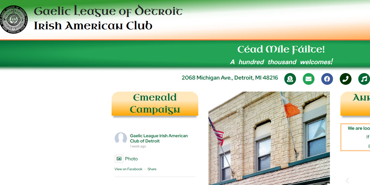 Gaelic League of Detroit Irish American Club of Detroit